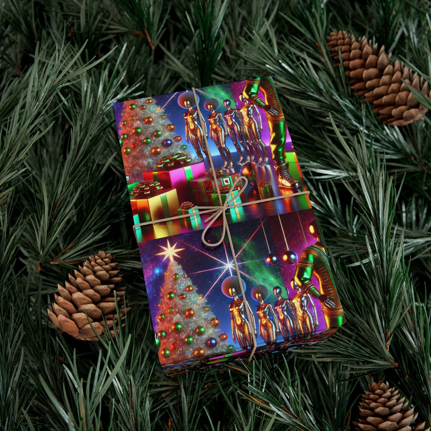 Holiday Drip Gift Wrap
