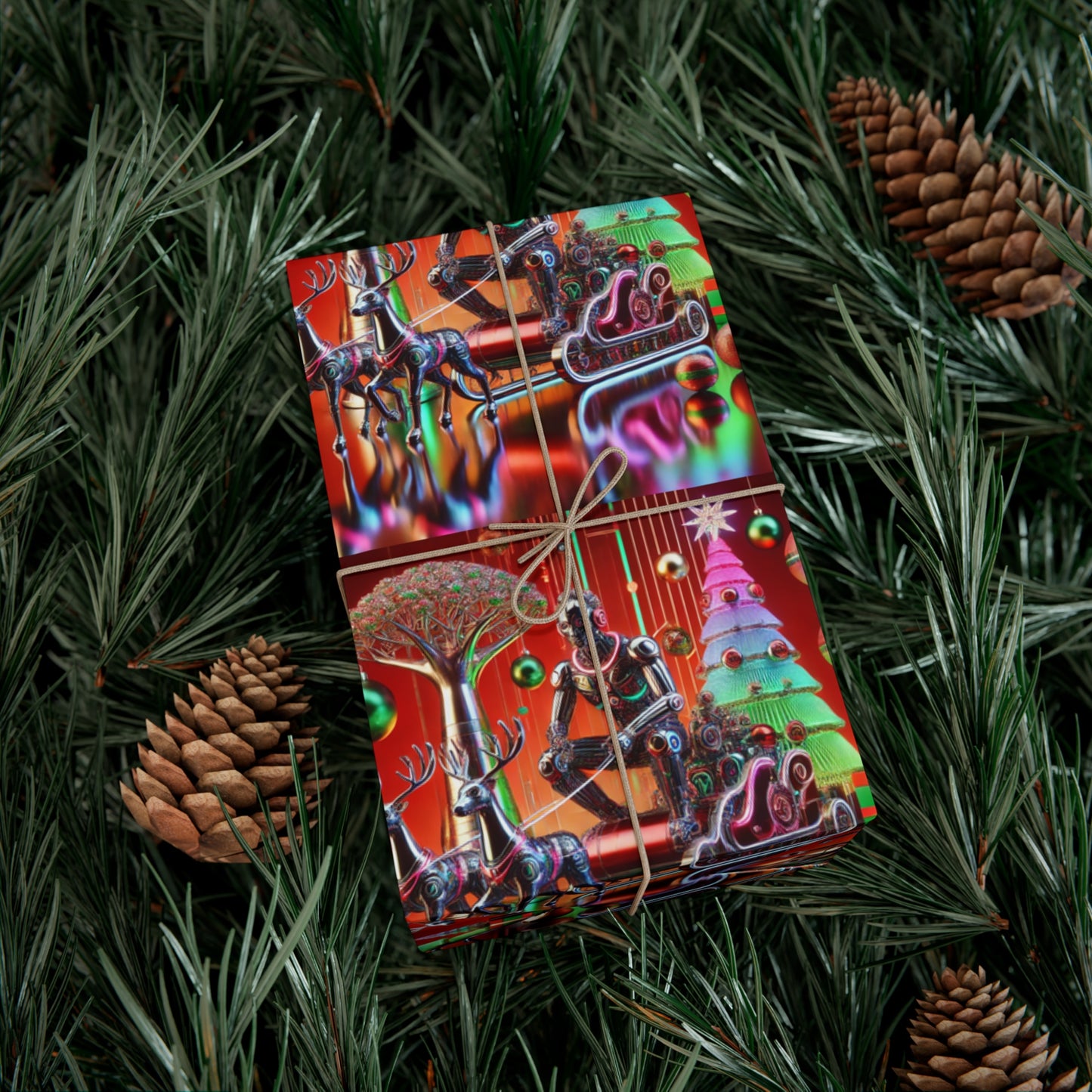Santa Sleighin’ Gift Wrap