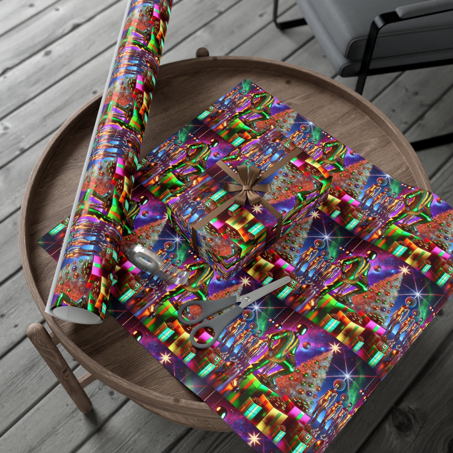 Holiday Drip Gift Wrap