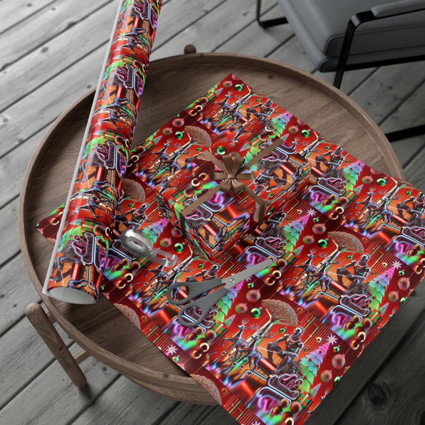 Santa Sleighin’ Gift Wrap