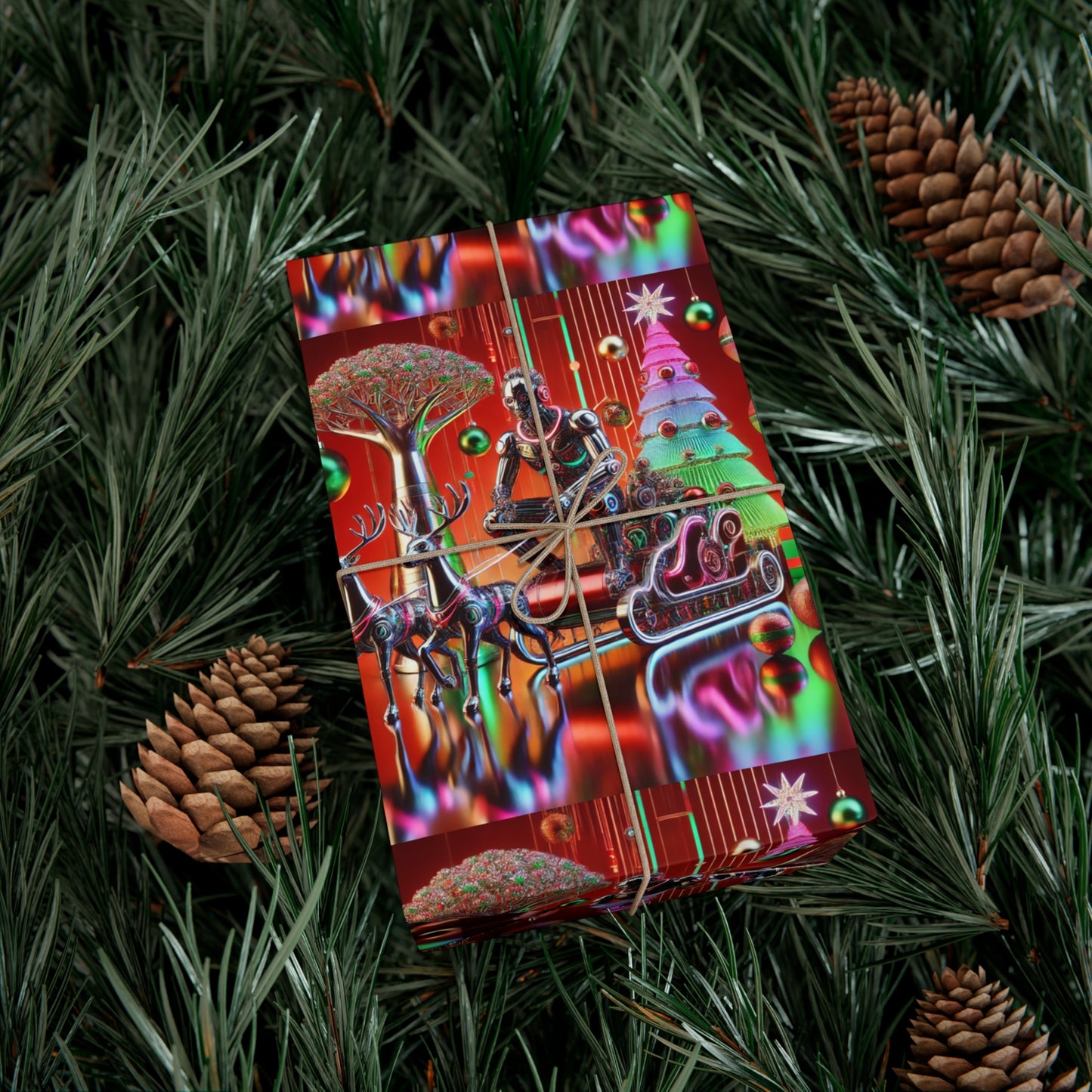 Santa Sleighin’ Gift Wrap