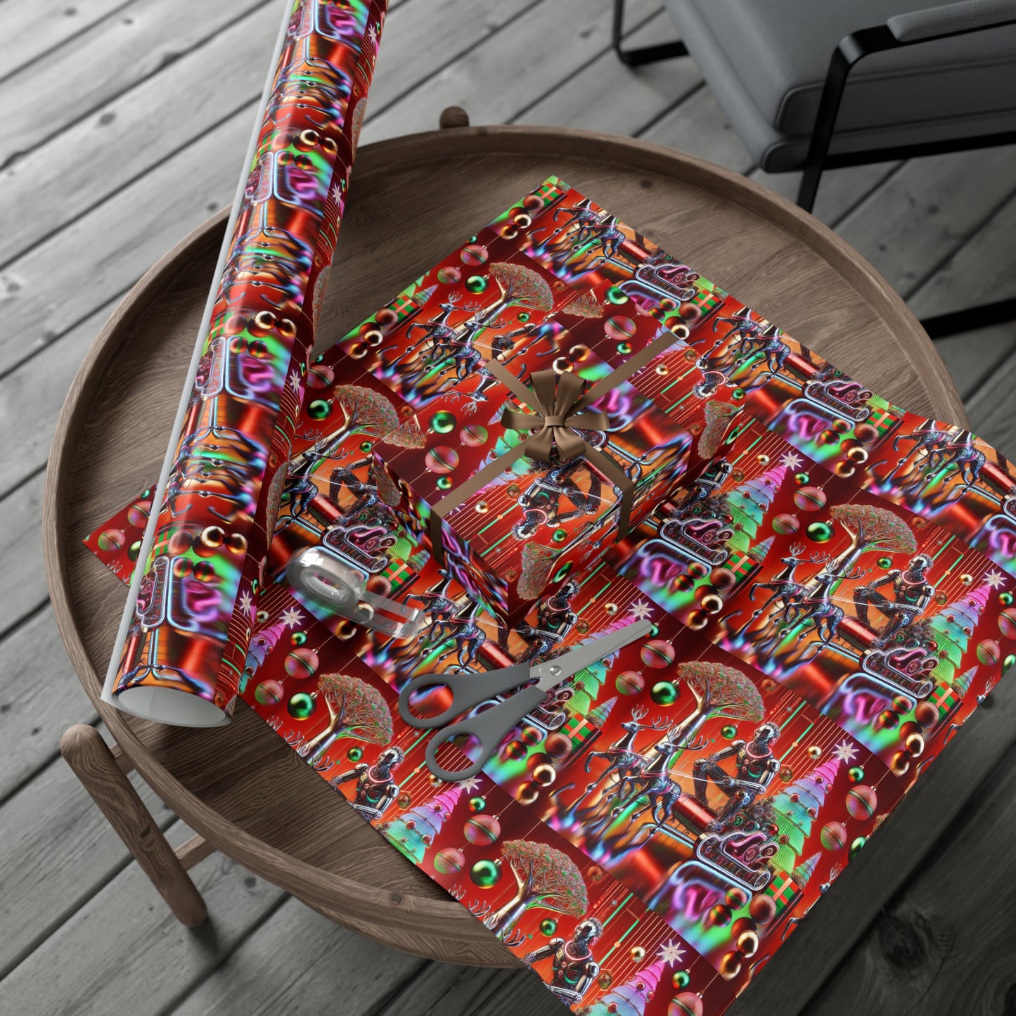 Santa Sleighin’ Gift Wrap