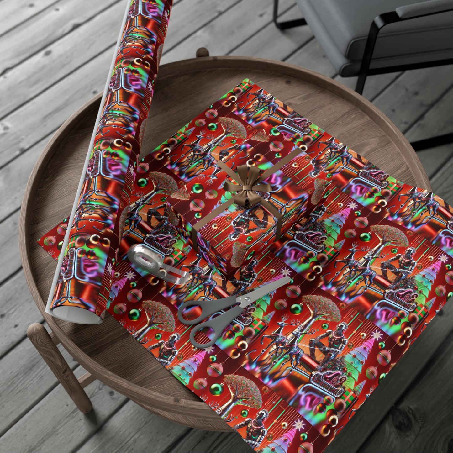 Santa Sleighin’ Gift Wrap