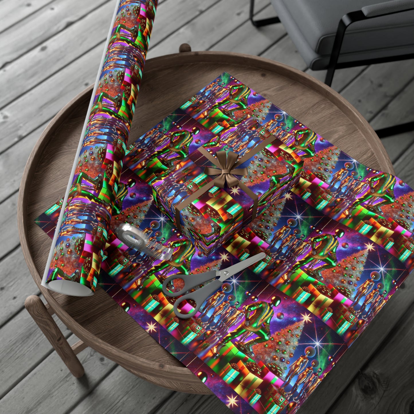 Holiday Drip Gift Wrap