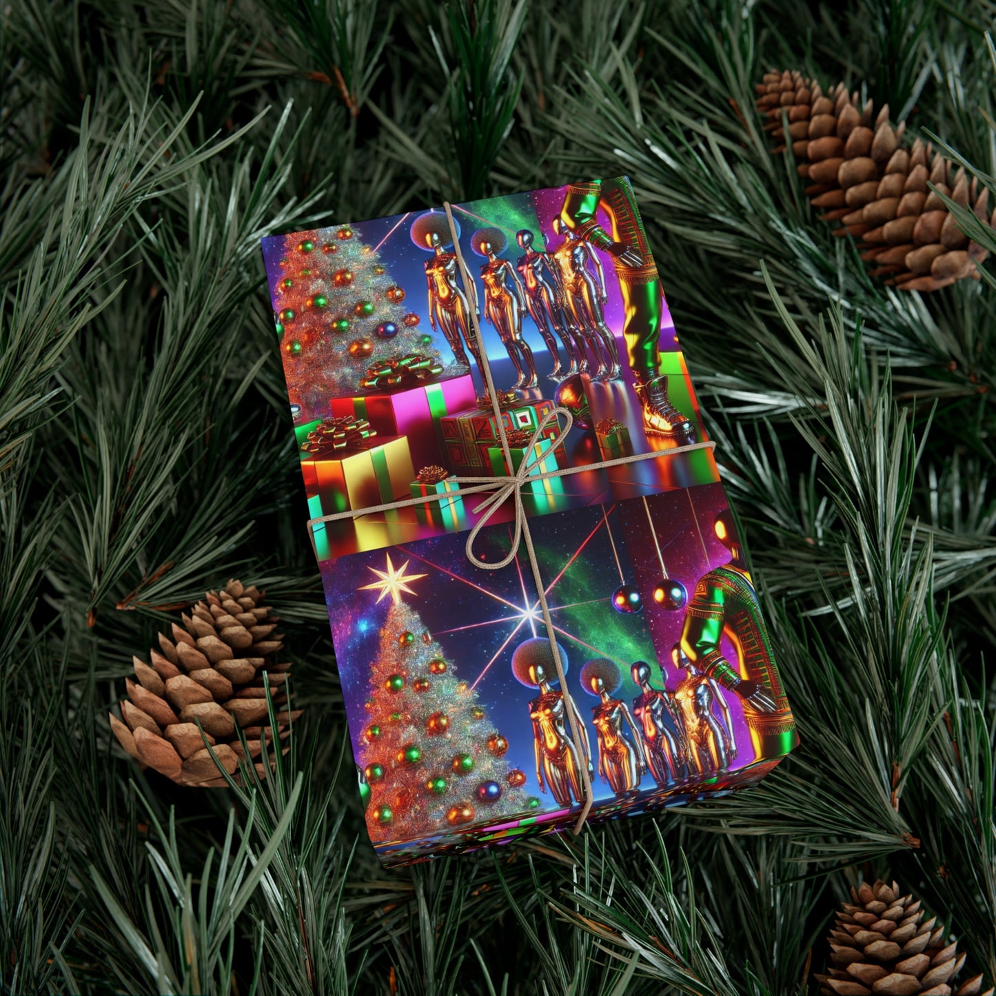 Holiday Drip Gift Wrap