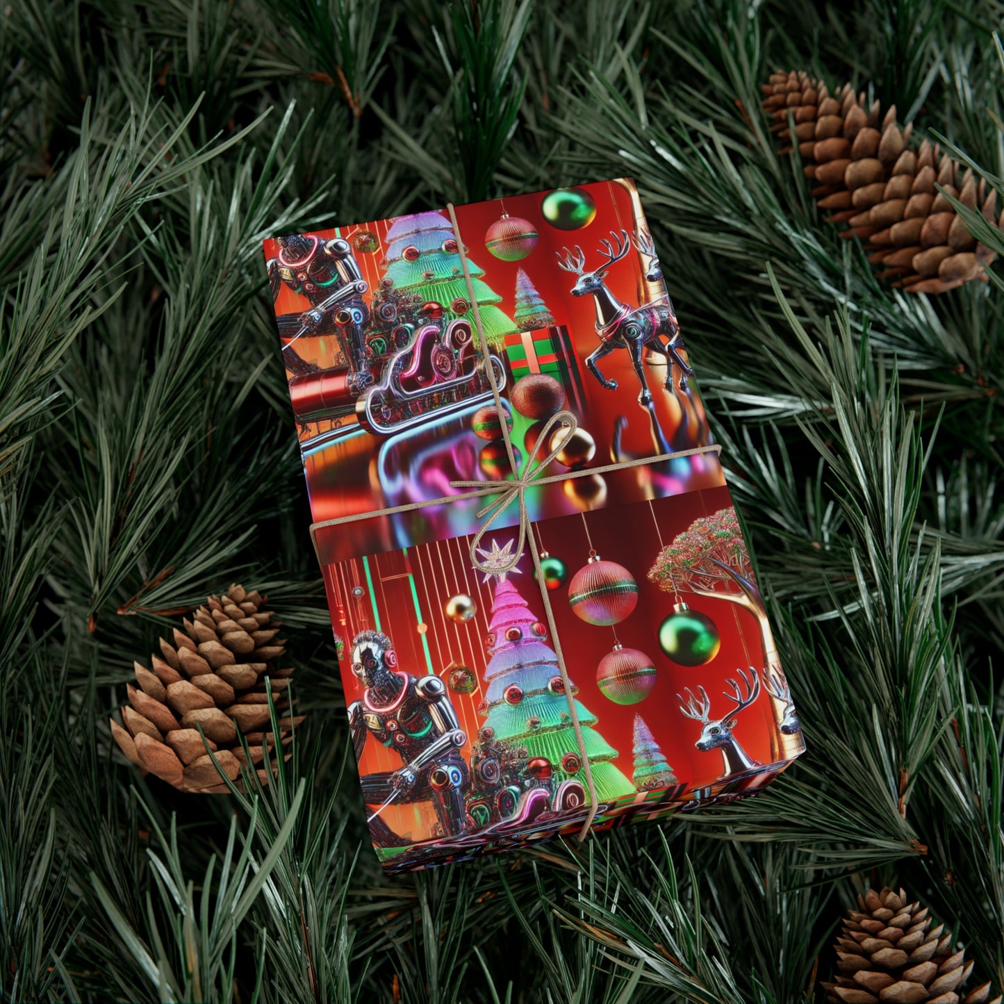 Santa Sleighin’ Gift Wrap