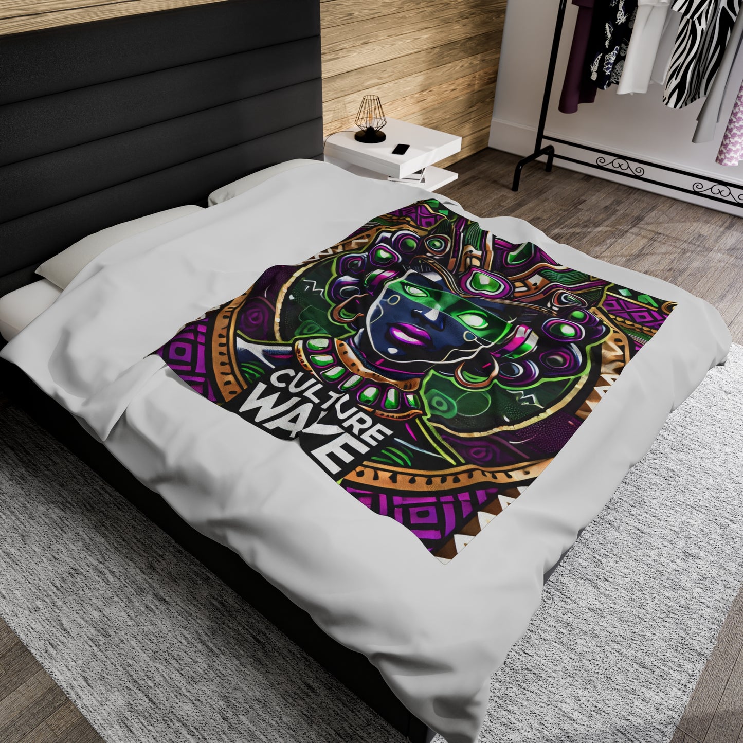 Royal Crown Velveteen Plush Blanket