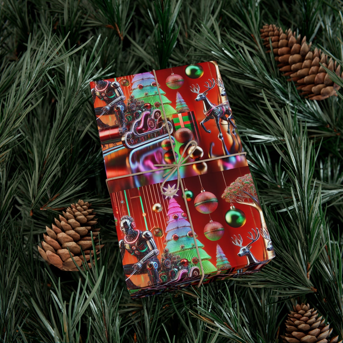 Santa Sleighin’ Gift Wrap