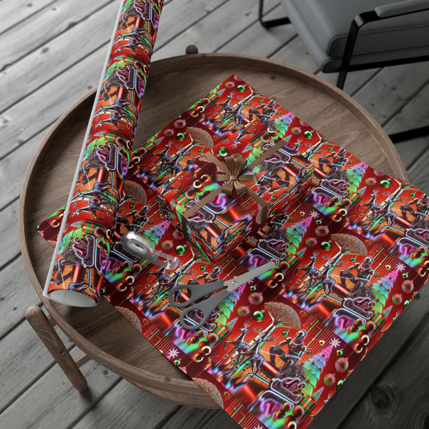 Santa Sleighin’ Gift Wrap