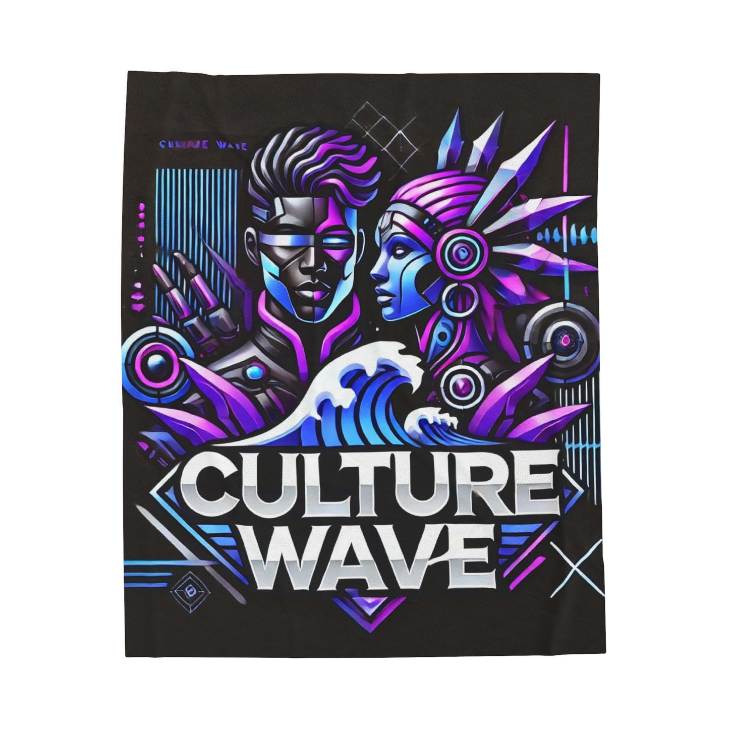 Heritage Flow Velveteen Plush Blanket