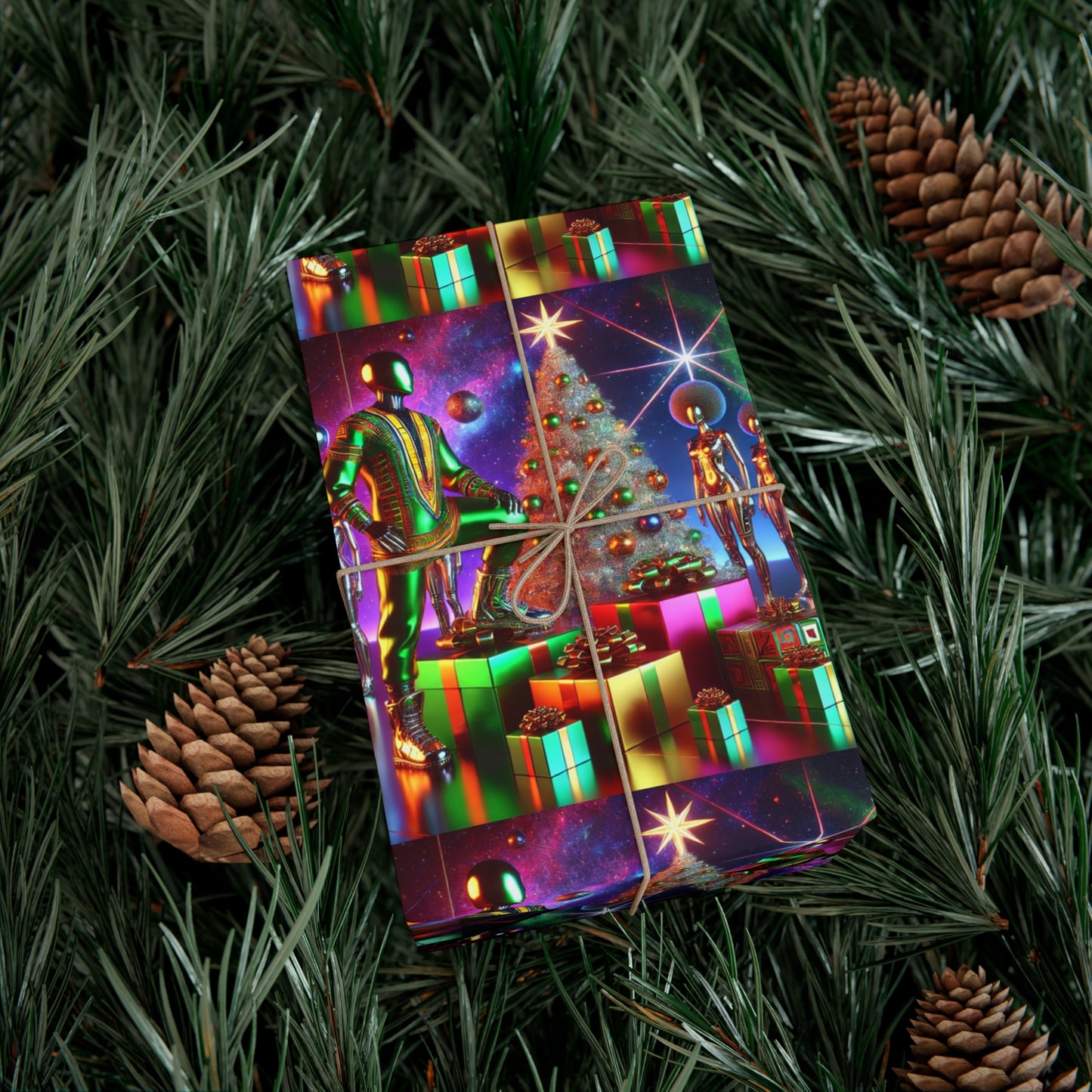 Holiday Drip Gift Wrap