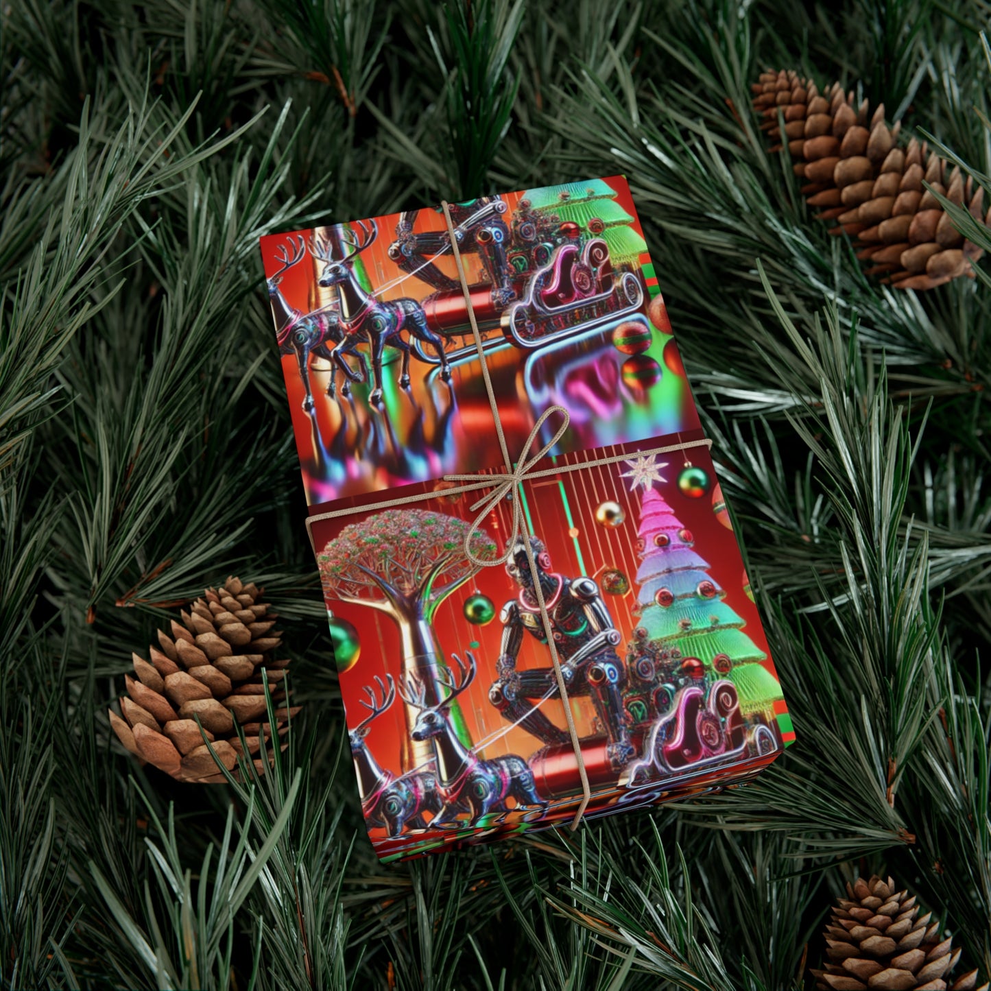 Santa Sleighin’ Gift Wrap