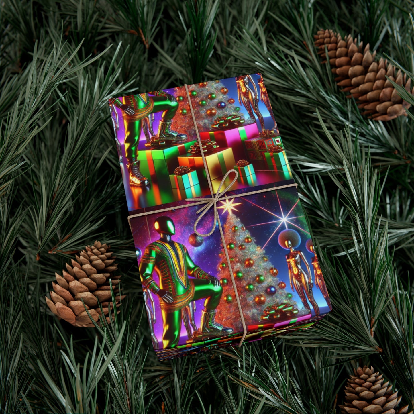 Holiday Drip Gift Wrap